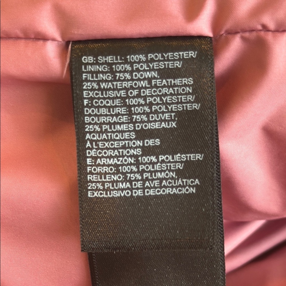 The North Face Puffer Bagley Water Repellent 550 Fill Power Down coat Mesa Rose - Picture 8 of 10